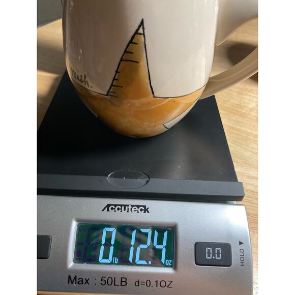 Rae Dunn 'Wish' 'All is Bright' White Gold Black Coffee Mug Pre-Owned - Picture 7 of 7